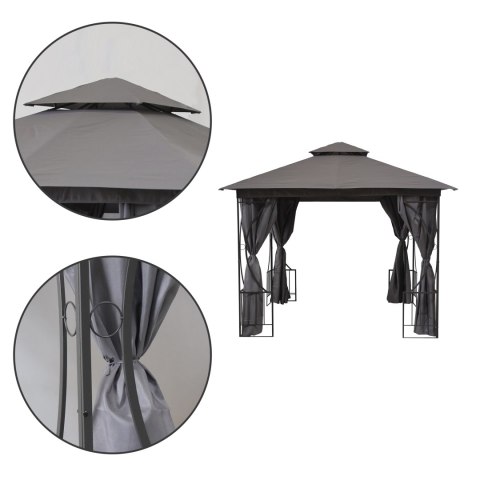Namiot pawilon ogrodowy 2w1 3x3 m moskitiera i pełne ściankiMultiGarden Namiot pawilon ogrodowy 2w1 3x3 m moskitiera i pełne ściankiMultiGarden
