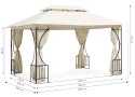 Namiot pawilon ogrodowy lux altana 3x4m moskitiera i pełne ścianki
