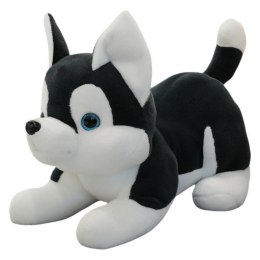 Pluszowa Maskotka Przytulanka Piesek Husky Czarno-Biały 30cm