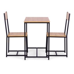 Zestaw komplet mebli stolik 2 krzesła metal MDF ModernHome