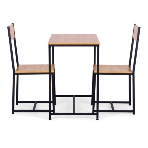 Zestaw komplet mebli stolik 2 krzesła metal MDF ModernHome Zestaw komplet mebli stolik 2 krzesła metal MDF ModernHome