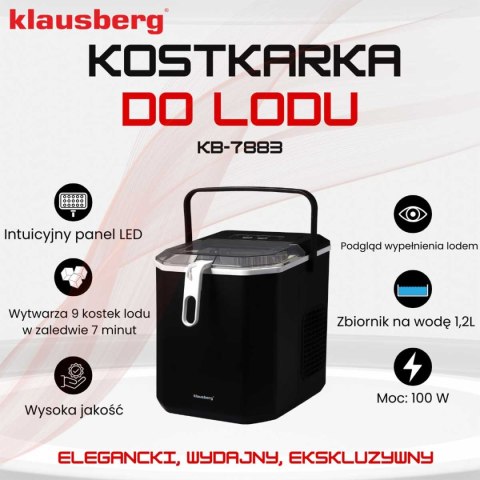 AUTOMATYCZNA KOSTKARKA DO LODU 1,2L 100W KLAUSBERG KB-7883 AUTOMATYCZNA KOSTKARKA DO LODU 1,2L 100W KLAUSBERG KB-7883