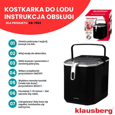 AUTOMATYCZNA KOSTKARKA DO LODU 1,2L 100W KLAUSBERG KB-7883 AUTOMATYCZNA KOSTKARKA DO LODU 1,2L 100W KLAUSBERG KB-7883