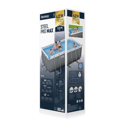 Basen Stelażowy 412 x 201 x 122 cm Bestway 56456 Basen Stelażowy 412 x 201 x 122 cm Bestway 56456
