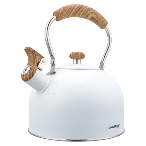 CZAJNIK 2,5L Z GWIZDKIEM KINGHOFF KH-1860 BIAŁY CZAJNIK 2,5L Z GWIZDKIEM KINGHOFF KH-1860 BIAŁY