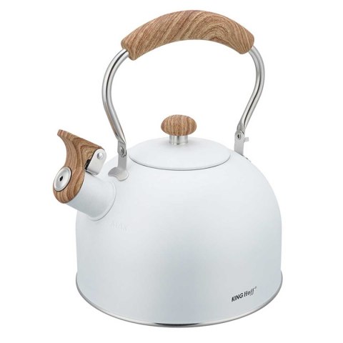 CZAJNIK 2,5L Z GWIZDKIEM KINGHOFF KH-1860 BIAŁY CZAJNIK 2,5L Z GWIZDKIEM KINGHOFF KH-1860 BIAŁY