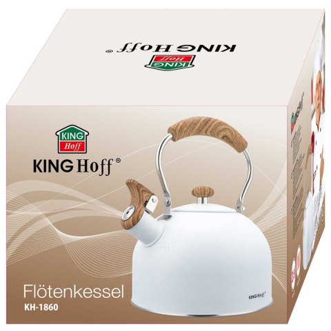 CZAJNIK 2,5L Z GWIZDKIEM KINGHOFF KH-1860 BIAŁY CZAJNIK 2,5L Z GWIZDKIEM KINGHOFF KH-1860 BIAŁY