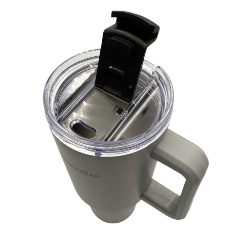 STALOWY KUBEK TERMICZNY TERMOS 1200ml Z RĄCZKĄ I SŁOMKĄ KM-2173 STALOWY KUBEK TERMICZNY TERMOS 1200ml Z RĄCZKĄ I SŁOMKĄ KM-2173