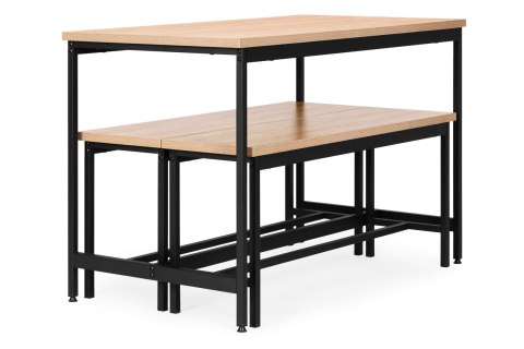 Zestaw loftowych mebli do jadalni kuchni stolik 2 ławki ModernHome Zestaw loftowych mebli do jadalni kuchni stolik 2 ławki ModernHome
