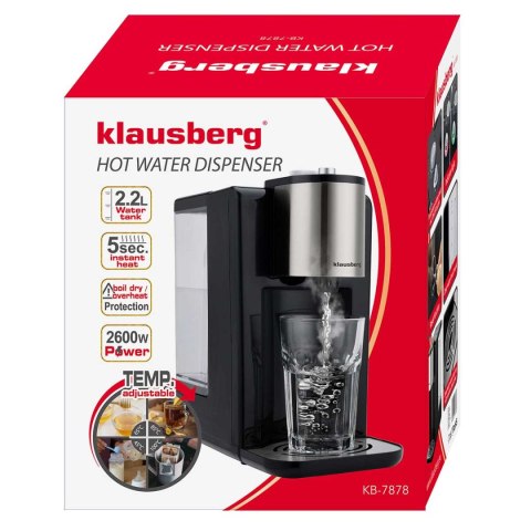 DYSPENSER DOZOWNIK GORĄCEJ WODY 2,2L KLAUSBERG KB-7878 DYSPENSER DOZOWNIK GORĄCEJ WODY 2,2L KLAUSBERG KB-7878