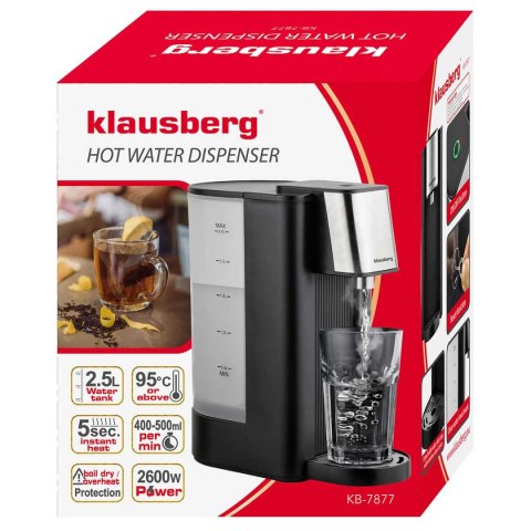 DYSPENSER DOZOWNIK GORĄCEJ WODY 2,5L KLAUSBERG KB-7877 DYSPENSER DOZOWNIK GORĄCEJ WODY 2,5L KLAUSBERG KB-7877
