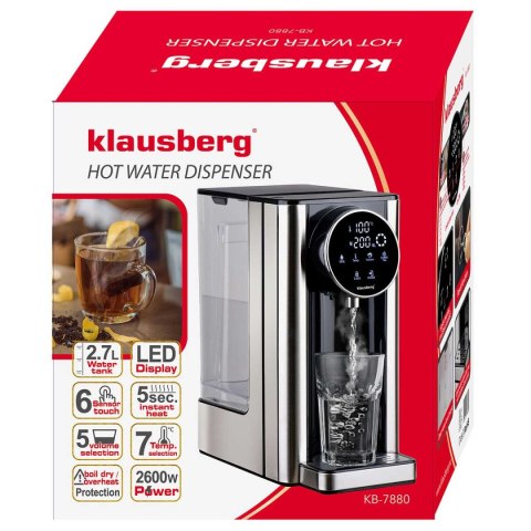 DYSPENSER DOZOWNIK GORĄCEJ WODY 2,7L KLAUSBERG KB-7880 DYSPENSER DOZOWNIK GORĄCEJ WODY 2,7L KLAUSBERG KB-7880