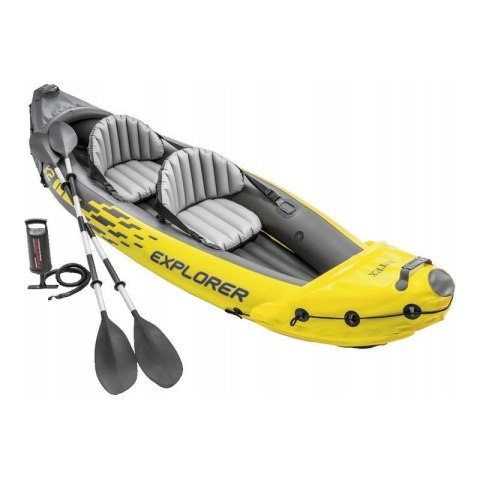 Kajak dmuchany Explorer K2 dla 2 osób wiosła + pompka INTEX 68307 Kajak dmuchany Explorer K2 dla 2 osób wiosła + pompka INTEX 68307