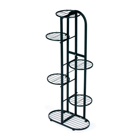 Nowoczesny metalowy kwietnik stojak na kwiaty 6 poziomów czarny ModernHome Nowoczesny metalowy kwietnik stojak na kwiaty 6 poziomów czarny ModernHome