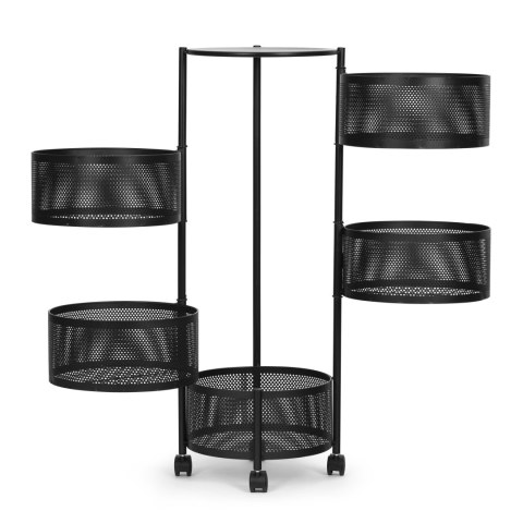 Regał kuchenny pomocnik organizer obrotowe półki 5 poziomów metal ModernHome Regał kuchenny pomocnik organizer obrotowe półki 5 poziomów metal ModernHome