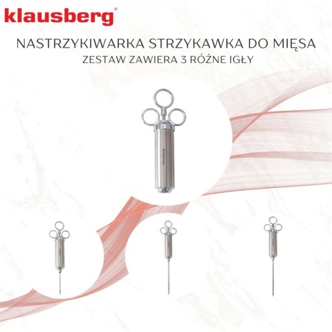 STALOWA NASTRZYKIWARKA 60ml DO PEKLOWANIA MIĘSA KLAUSBERG KB-7842 STALOWA NASTRZYKIWARKA 60ml DO PEKLOWANIA MIĘSA KLAUSBERG KB-7842