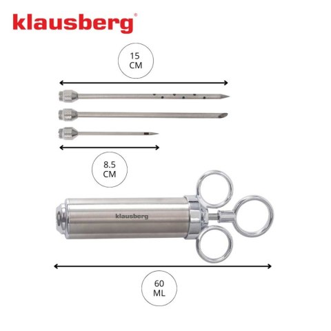 STALOWA NASTRZYKIWARKA 60ml DO PEKLOWANIA MIĘSA KLAUSBERG KB-7842 STALOWA NASTRZYKIWARKA 60ml DO PEKLOWANIA MIĘSA KLAUSBERG KB-7842