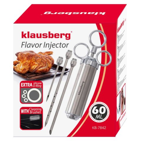 STALOWA NASTRZYKIWARKA 60ml DO PEKLOWANIA MIĘSA KLAUSBERG KB-7842 STALOWA NASTRZYKIWARKA 60ml DO PEKLOWANIA MIĘSA KLAUSBERG KB-7842
