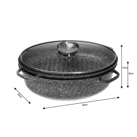 BRYTFANNA CERAMICZNA 38cm Z GRILLEM I POKRYWĄ KLAUSBERG KB-7367 BRYTFANNA CERAMICZNA 38cm Z GRILLEM I POKRYWĄ KLAUSBERG KB-7367
