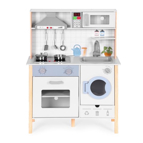 Drewniana kuchnia dla dzieci dźwięki LED piekarnik pralka akcesoria kuchenne ECOTOYS Drewniana kuchnia dla dzieci dźwięki LED piekarnik pralka akcesoria kuchenne ECOTOYS