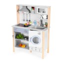 Drewniana kuchnia dla dzieci dźwięki LED piekarnik pralka akcesoria kuchenne ECOTOYS