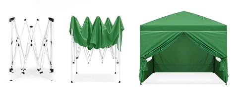 Namiot pawilon ogrodowy 3x3 m rozkładany automatycznie + 4 ścianki boczne MultiGarden Namiot pawilon ogrodowy 3x3 m rozkładany automatycznie + 4 ścianki boczne MultiGarden
