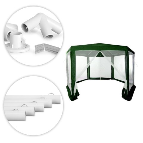 Namiot pawilon ogrodowy handlowy 2x2x2 m z moskitierą zielony MultiGarden Namiot pawilon ogrodowy handlowy 2x2x2 m z moskitierą zielony MultiGarden