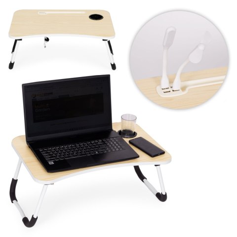 Podstawka pod laptopa składana taca 60x40 cm lampka wiatrak ModernHome Podstawka pod laptopa składana taca 60x40 cm lampka wiatrak ModernHome
