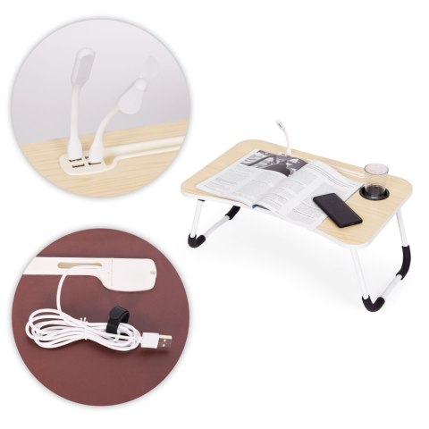 Podstawka pod laptopa składana taca 60x40 cm lampka wiatrak ModernHome Podstawka pod laptopa składana taca 60x40 cm lampka wiatrak ModernHome