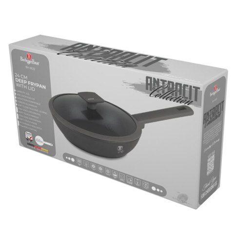 GŁĘBOKA PATELNIA TYTANOWA 24cm BERLINGER HAUS BH-8122 ANTRACIT GŁĘBOKA PATELNIA TYTANOWA 24cm BERLINGER HAUS BH-8122 ANTRACIT