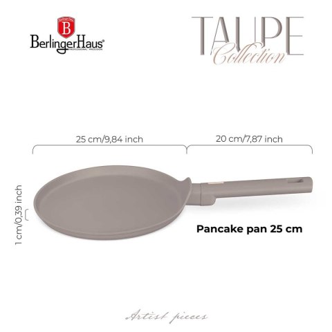 PATELNIA TYTANOWA DO NALEŚNIKÓW 25cm BERLINGER HAUS BH-8085 TAUPE PATELNIA TYTANOWA DO NALEŚNIKÓW 25cm BERLINGER HAUS BH-8085 TAUPE