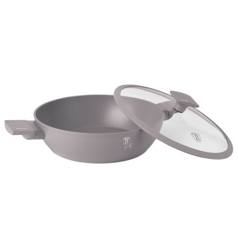 PŁASKI GARNEK TYTANOWY Z POKRYWĄ 28cm BERLINGER HAUS BH-8098 TAUPE PŁASKI GARNEK TYTANOWY Z POKRYWĄ 28cm BERLINGER HAUS BH-8098 TAUPE