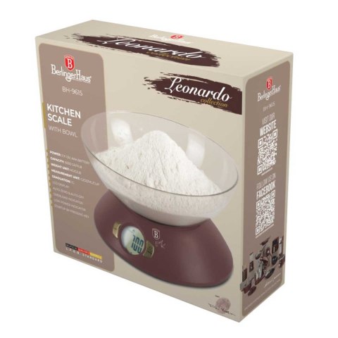 WAGA KUCHENNA Z MISĄ BERLINGER HAUS BH-9615 LEONARDO WAGA KUCHENNA Z MISĄ BERLINGER HAUS BH-9615 LEONARDO
