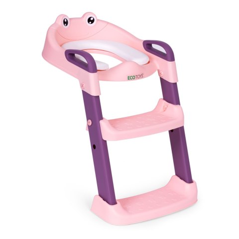 Nakładka na toaletę dla dzieci ze schodkami i drabinką różowa ECOTOYS Nakładka na toaletę dla dzieci ze schodkami i drabinką różowa ECOTOYS