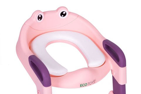 Nakładka na toaletę dla dzieci ze schodkami i drabinką różowa ECOTOYS Nakładka na toaletę dla dzieci ze schodkami i drabinką różowa ECOTOYS