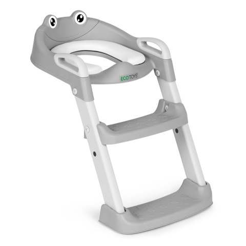 Nakładka na toaletę dla dzieci ze schodkami i drabinką szara ECOTOYS Nakładka na toaletę dla dzieci ze schodkami i drabinką szara ECOTOYS