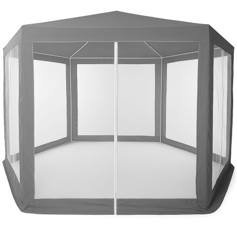 Namiot pawilon ogrodowy handlowy 2x2x2 m z moskitierą szary MultiGarden Namiot pawilon ogrodowy handlowy 2x2x2 m z moskitierą szary MultiGarden