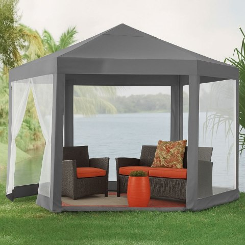 Namiot pawilon ogrodowy handlowy 2x2x2 m z moskitierą szary MultiGarden Namiot pawilon ogrodowy handlowy 2x2x2 m z moskitierą szary MultiGarden