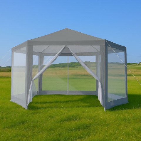 Namiot pawilon ogrodowy handlowy 2x2x2 m z moskitierą szary MultiGarden Namiot pawilon ogrodowy handlowy 2x2x2 m z moskitierą szary MultiGarden