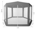 Namiot pawilon ogrodowy handlowy 2x2x2 m z moskitierą szary MultiGarden