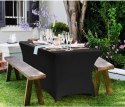 Obrus uniwersalny pokrowiec na stół cateringowy 180 cm 6FT czarny elastyczny MultiGarden