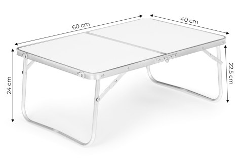 Stolik turystyczny mały stół piknikowy składany 60x40 cm biały MultiGarden Stolik turystyczny mały stół piknikowy składany 60x40 cm biały MultiGarden