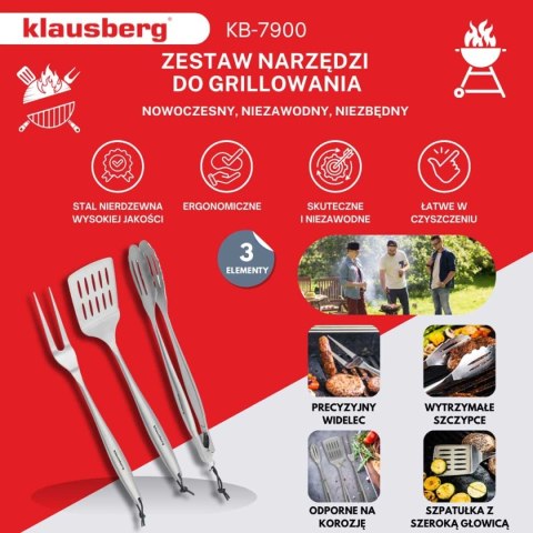 ZESTAW PRZYBORÓW DO GRILLA GRILLOWANIA KLAUSBERG KB-7900 ZESTAW PRZYBORÓW DO GRILLA GRILLOWANIA KLAUSBERG KB-7900