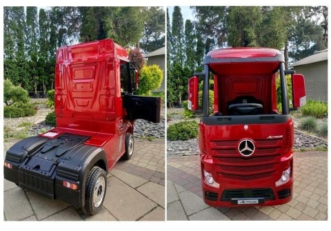 Auto na Akumulator Mercedes Actros Czerwony Lakierowany MP4 Auto na Akumulator Mercedes Actros Czerwony Lakierowany MP4