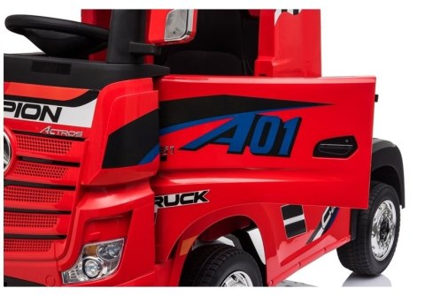 Auto na Akumulator Mercedes Actros Czerwony Lakierowany MP4 Auto na Akumulator Mercedes Actros Czerwony Lakierowany MP4