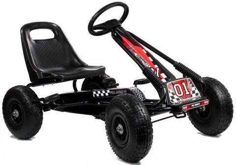 Gokart Czarny A-15 Pompowane Koła Gokart Czarny A-15 Pompowane Koła