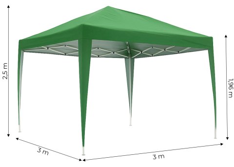 Namiot pawilon ogrodowy 3x3 m rozkładany automatycznie daszek do ogrodu na taras MultiGarden Namiot pawilon ogrodowy 3x3 m rozkładany automatycznie daszek do ogrodu na taras MultiGarden