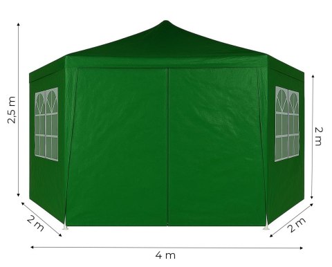 Namiot pawilon ogrodowy handlowy 2x2x2 m z oknami zielony MultiGarden Namiot pawilon ogrodowy handlowy 2x2x2 m z oknami zielony MultiGarden