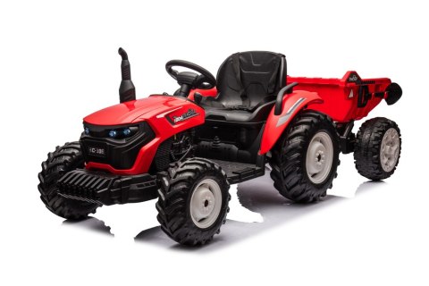 Traktor Na Akumulator HC-306 Czerwony Z Przyczepą 24V Traktor Na Akumulator HC-306 Czerwony Z Przyczepą 24V