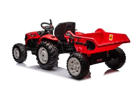 Traktor Na Akumulator HC-306 Czerwony Z Przyczepą 24V Traktor Na Akumulator HC-306 Czerwony Z Przyczepą 24V